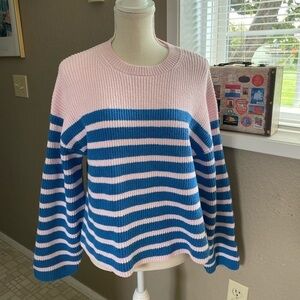 Treasure & Bond heavy knit striped crew neck sweater, Sz. S